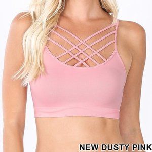 Dusty Pink Strappy Bralette *ALL ITEMS ARE NEW, FROM MY CLOSED BOUTIQUE* #8657